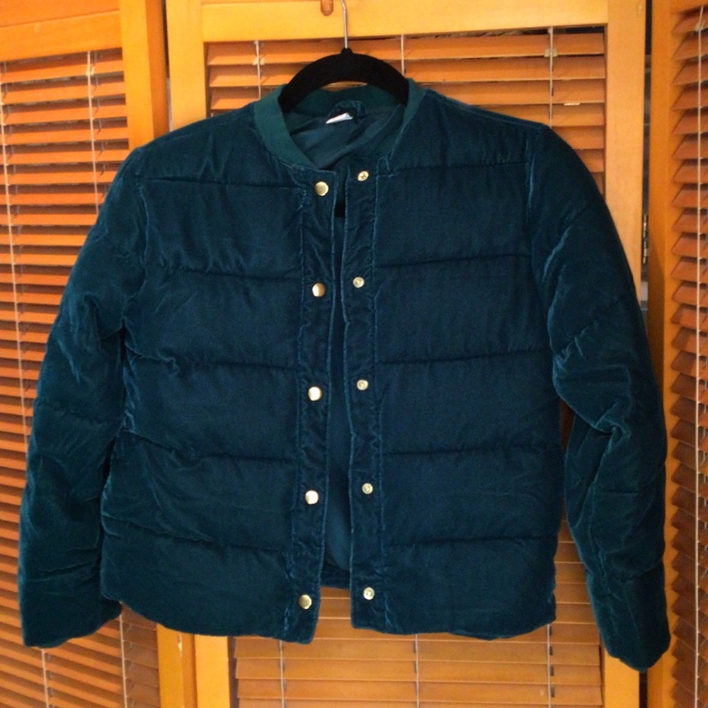 Janie and Jack Puffed Velvet Quilted Jacket